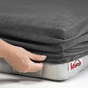 Prześcieradło frotte z gumką 120x200 antracytowe 072 grube 200g/m2 KARO Prześcieradło frotte z gumką 120x200 antracytowe 072 grube 200g/m2 KARO