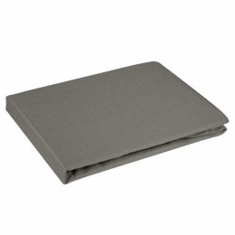 Prześcieradło satynowe z gumką 100x200 Nova popielate na wysoki materac 25 cm Eurofirany