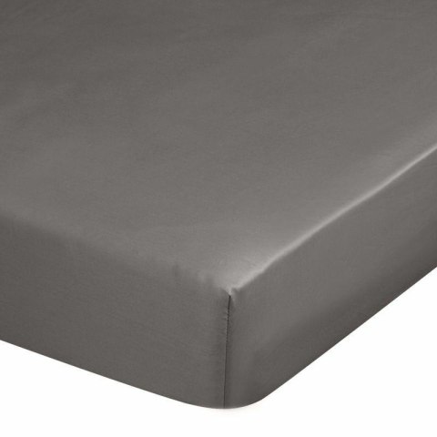 Prześcieradło satynowe z gumką 100x200 Nova popielate na wysoki materac 25 cm Eurofirany Prześcieradło satynowe z gumką 100x200 Nova popielate na wysoki materac 25 cm Eurofirany