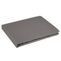 Prześcieradło satynowe z gumką 100x200 Nova popielate na wysoki materac 25 cm Eurofirany Prześcieradło satynowe z gumką 100x200 Nova popielate na wysoki materac 25 cm Eurofirany