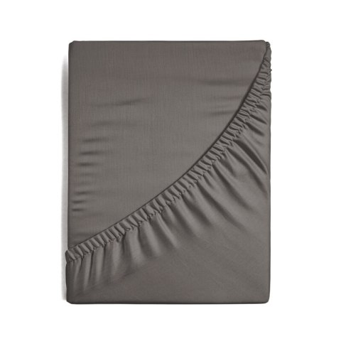 Prześcieradło satynowe z gumką 100x200 Nova popielate na wysoki materac 25 cm Eurofirany Prześcieradło satynowe z gumką 100x200 Nova popielate na wysoki materac 25 cm Eurofirany