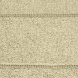 Ręcznik Mari 50x90 beżowy z welurową bordiurą 500g/m2 Eurofirany