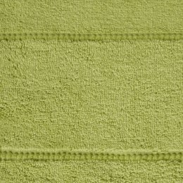 Ręcznik Mari 50x90 oliwkowy z welurową bordiurą 500g/m2 Eurofirany