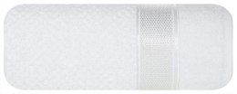 Ręcznik Milan 50x90 biały frotte 500g/m2 bawełniany z bordiurą przetykaną błyszczącą nicią Eurofirany