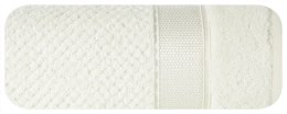 Ręcznik Milan 50x90 kremowy frotte 500g/m2 bawełniany z bordiurą przetykaną błyszczącą nicią Eurofirany