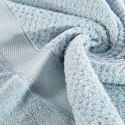 Ręcznik Milan 50x90 srebrny frotte 500g/m2 bawełniany z bordiurą przetykaną błyszczącą nicią Eurofirany