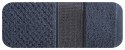 Ręcznik Milan 70x140 granatowy frotte 500g/m2 bawełniany z bordiurą przetykaną błyszczącą nicią Eurofirany Ręcznik Milan 70x140 granatowy frotte 500g/m2 bawełniany z bordiurą przetykaną błyszczącą nicią Eurofirany