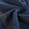 Ręcznik Milan 70x140 granatowy frotte 500g/m2 bawełniany z bordiurą przetykaną błyszczącą nicią Eurofirany Ręcznik Milan 70x140 granatowy frotte 500g/m2 bawełniany z bordiurą przetykaną błyszczącą nicią Eurofirany