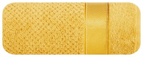Ręcznik Milan 70x140 musztardowy frotte 500g/m2 bawełniany z bordiurą przetykaną błyszczącą nicią Eurofirany Ręcznik Milan 70x140 musztardowy frotte 500g/m2 bawełniany z bordiurą przetykaną błyszczącą nicią Eurofirany