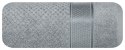Ręcznik Milan 70x140 stalowy frotte 500g/m2 bawełniany z bordiurą przetykaną błyszczącą nicią Eurofirany Ręcznik Milan 70x140 stalowy frotte 500g/m2 bawełniany z bordiurą przetykaną błyszczącą nicią Eurofirany
