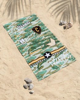 Ręcznik plażowy 70x140 Moro zielony młodzieżowy bawełniany 7297