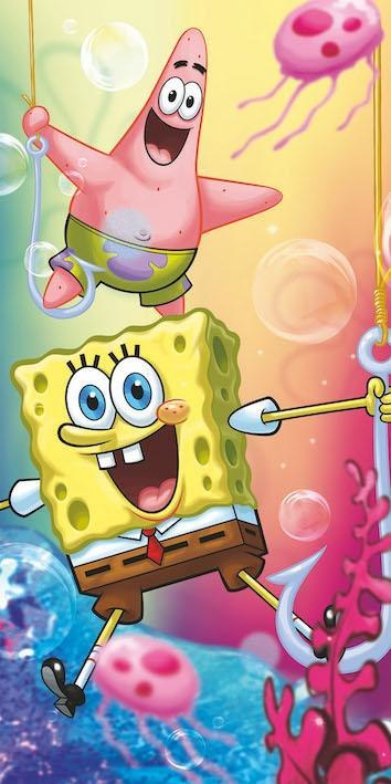 Ręcznik plażowy 70x140 SpongeBob Kanciastoporty Patryk Rozgwiazda gąbka bawełniany dziecięcy 0841 Ręcznik plażowy 70x140 SpongeBob Kanciastoporty Patryk Rozgwiazda gąbka bawełniany dziecięcy 0841
