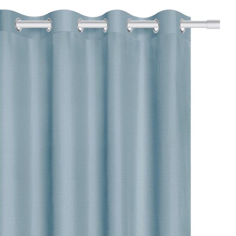 Zasłona gotowa 140x250 błękitna na przelotkach Viva do salonu Zasłona gotowa 140x250 błękitna na przelotkach Viva do salonu