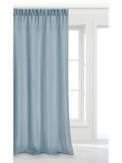 Zasłona gotowa 140x270 błękitna na taśmie Viva do salonu Zasłona gotowa 140x270 błękitna na taśmie Viva do salonu