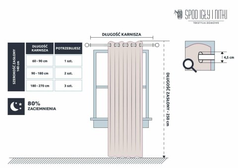 Zasłona gotowa na przelotkach 140x250 Nord musztardowa złota zygzak Zasłona gotowa na przelotkach 140x250 Nord musztardowa złota zygzak