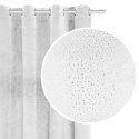 Zasłona gotowa na przelotkach 140x250 biała welurowa z kryształkami Shiny