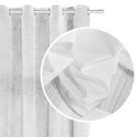 Zasłona gotowa na przelotkach 140x250 biała welurowa z kryształkami Shiny