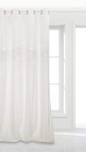 Zasłona gotowa na przelotkach 140x250 biała welurowa z kryształkami Shiny