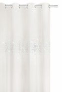 Zasłona gotowa na przelotkach 140x250 biała welurowa z kryształkami Shiny