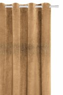 Zasłona gotowa na przelotkach 140x250 musztardowa welurowa z kryształkami Shiny Zasłona gotowa na przelotkach 140x250 musztardowa welurowa z kryształkami Shiny