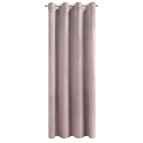 Zasłona gotowa na przelotkach 140x250 pudrowa różowa welurowa Rosa Zasłona gotowa na przelotkach 140x250 pudrowa różowa welurowa Rosa