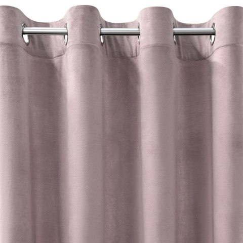 Zasłona gotowa na przelotkach 140x250 pudrowa różowa welurowa Rosa Zasłona gotowa na przelotkach 140x250 pudrowa różowa welurowa Rosa