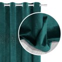 Zasłona gotowa na przelotkach 140x250 turkusowa ciemna welurowa z kryształkami Shiny Zasłona gotowa na przelotkach 140x250 turkusowa ciemna welurowa z kryształkami Shiny