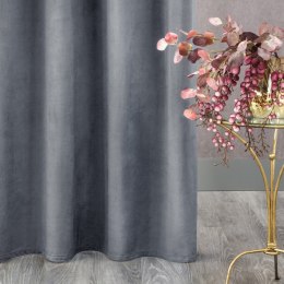 Zasłona gotowa na taśmie 135x300 grafitowa welurowa Rosa