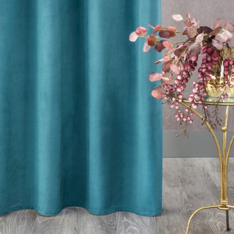 Zasłona gotowa na taśmie 135x300 turkusowa ciemna welurowa Rosa Zasłona gotowa na taśmie 135x300 turkusowa ciemna welurowa Rosa