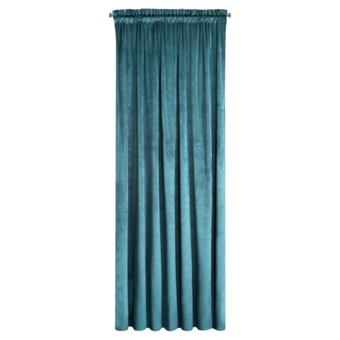 Zasłona gotowa na taśmie 135x300 turkusowa ciemna welurowa Rosa Zasłona gotowa na taśmie 135x300 turkusowa ciemna welurowa Rosa
