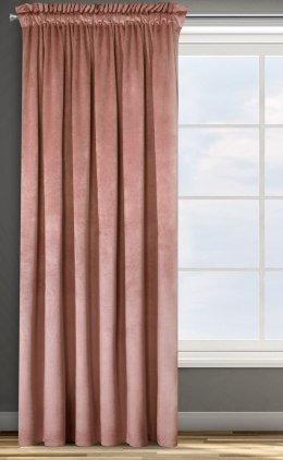 Zasłona gotowa na taśmie 140x270 Rosa różowa ciemna welurowa D91