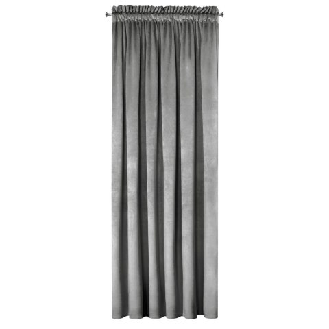 Zasłona gotowa na taśmie 140x270 Rosa stalowa welurowa D91 Zasłona gotowa na taśmie 140x270 Rosa stalowa welurowa D91