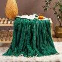 Koc narzuta Sherpa 150x200 zielony butelkowy baranek z mikrofibry dwustronny Koc narzuta Sherpa 150x200 zielony butelkowy baranek z mikrofibry dwustronny