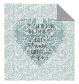 Narzuta dekoracyjna 170x210 Holland K14 serce glamour orientalna szara biała miętowa Zakochałem się wiele razy ale zawsze w Tobi