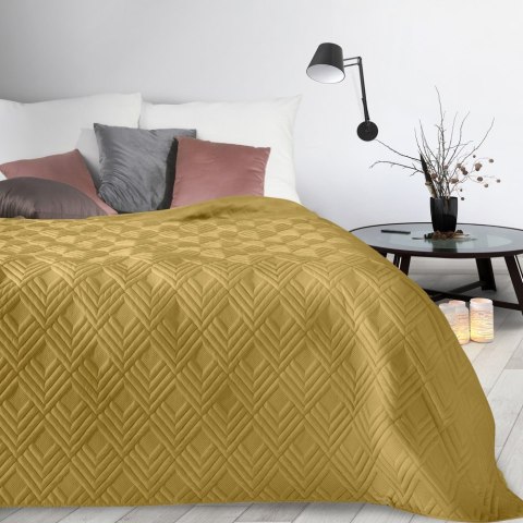 Narzuta dekoracyjna 220x240 Alara 1 musztardowa wzór geometryczny Narzuta dekoracyjna 220x240 Alara 1 musztardowa wzór geometryczny