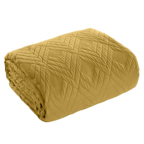 Narzuta dekoracyjna 220x240 Alara 1 musztardowa wzór geometryczny Narzuta dekoracyjna 220x240 Alara 1 musztardowa wzór geometryczny