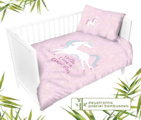 Pościel bambusowa 90x120 Jednorożec kucyk konik 3272 A różowa unicorn do łóżeczka dwustronna poszewka 40x60 Pościel bambusowa 90x120 Jednorożec kucyk konik 3272 A różowa unicorn do łóżeczka dwustronna poszewka 40x60