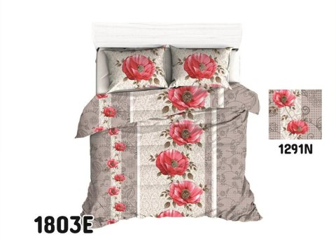 Pościel bawełniana 160x200 1803E maki czerwone kwiaty orientalna 1291N Pościel bawełniana 160x200 1803E maki czerwone kwiaty orientalna 1291N