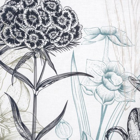 Pościel bawełniana 160x200 Amel kwiatki tulipany biała czarna hiszpańska dwustronna Eurofirany Pościel bawełniana 160x200 Amel kwiatki tulipany biała czarna hiszpańska dwustronna Eurofirany