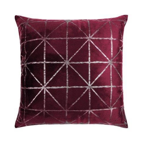 Poszewka dekoracyjna 45x45 Glossy bordowa welurowa srebrna Poszewka dekoracyjna 45x45 Glossy bordowa welurowa srebrna
