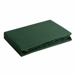 Prześcieradło satynowe z gumką 160x200 Nova zielone ciemne na wysoki materac 30 cm Eurofirany