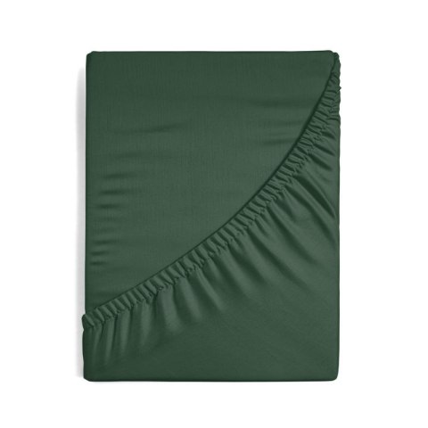 Prześcieradło satynowe z gumką 180x200 Nova zielone ciemne na wysoki materac 30 cm Eurofirany Prześcieradło satynowe z gumką 180x200 Nova zielone ciemne na wysoki materac 30 cm Eurofirany