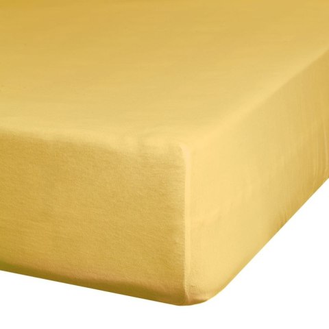 Prześcieradło satynowe z gumką 220x200 Nova musztardowe na wysoki materac 30 cm Eurofirany Prześcieradło satynowe z gumką 220x200 Nova musztardowe na wysoki materac 30 cm Eurofirany