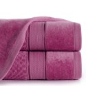 Ręcznik Jessi 50x90 amarantowy frotte 500g/m2 z fakturą wytłaczanej krateczki i welurową bordiurą Eurofirany Ręcznik Jessi 50x90 amarantowy frotte 500g/m2 z fakturą wytłaczanej krateczki i welurową bordiurą Eurofirany