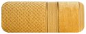 Ręcznik Jessi 50x90 musztardowy frotte 500g/m2 z fakturą wytłaczanej krateczki i welurową bordiurą Eurofirany Ręcznik Jessi 50x90 musztardowy frotte 500g/m2 z fakturą wytłaczanej krateczki i welurową bordiurą Eurofirany