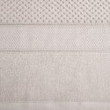 Ręcznik Jessi 70x140 beżowy frotte 500g/m2 z fakturą wytłaczanej krateczki i welurową bordiurą Eurofirany Ręcznik Jessi 70x140 beżowy frotte 500g/m2 z fakturą wytłaczanej krateczki i welurową bordiurą Eurofirany