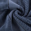 Ręcznik Jessi 70x140 granatowy frotte 500g/m2 z fakturą wytłaczanej krateczki i welurową bordiurą Eurofirany Ręcznik Jessi 70x140 granatowy frotte 500g/m2 z fakturą wytłaczanej krateczki i welurową bordiurą Eurofirany