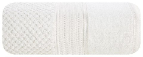 Ręcznik Jessi 70x140 kremowy frotte 500g/m2 z fakturą wytłaczanej krateczki i welurową bordiurą Eurofirany Ręcznik Jessi 70x140 kremowy frotte 500g/m2 z fakturą wytłaczanej krateczki i welurową bordiurą Eurofirany