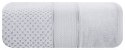 Ręcznik Jessi 70x140 srebrny frotte 500g/m2 z fakturą wytłaczanej krateczki i welurową bordiurą Eurofirany Ręcznik Jessi 70x140 srebrny frotte 500g/m2 z fakturą wytłaczanej krateczki i welurową bordiurą Eurofirany