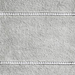 Ręcznik Mari 50x90 stalowy z welurową bordiurą 500g/m2 Eurofirany